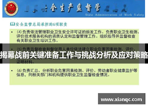 揭幕战前关键准备工作与挑战分析及应对策略